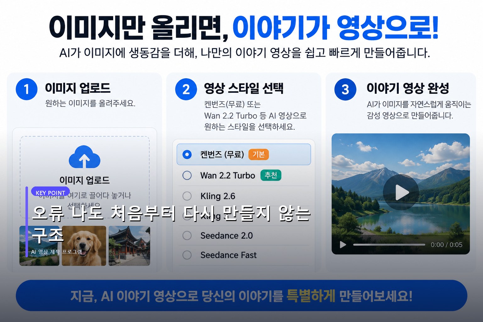 오류 나도 처음부터 다시 만들지 않는 구조