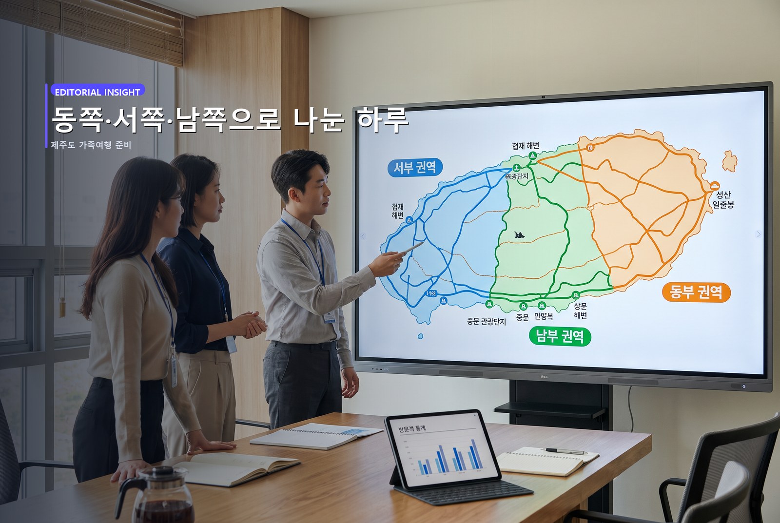 동쪽·서쪽·남쪽으로 나눈 하루